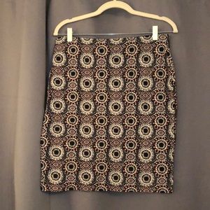 Geometric Bodycon Skirt